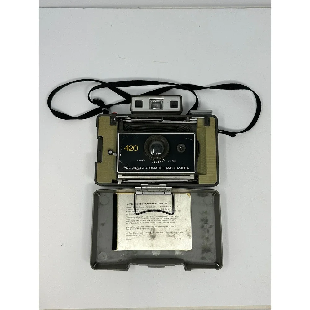 Polaroid 420 Automatic Land Camera Vintage Folding Bellows Instant Film Camera
